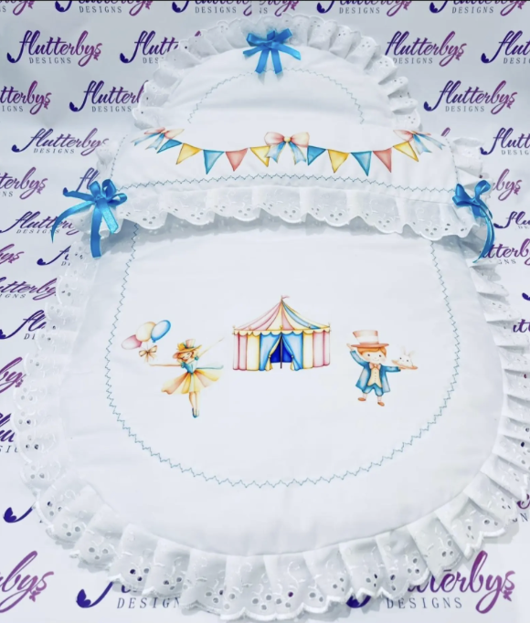 Greatest Show ! Baby Pram Quilt & Pillow Set to fit Any pram