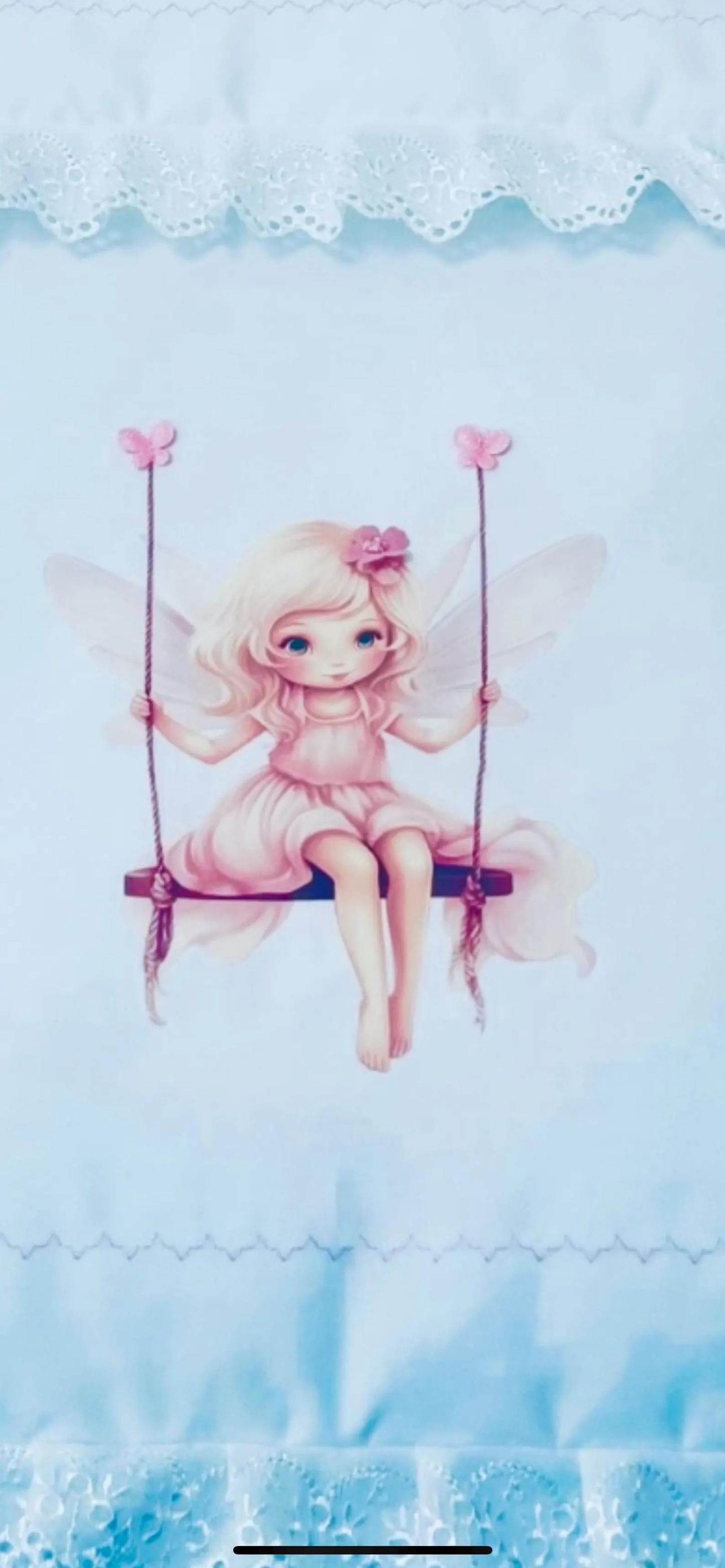 Seraphina - Fairy on a swing     Doll's Pram quilt set