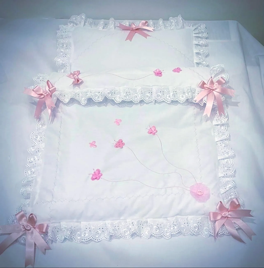 Flutterby Fancy ! Doll's Pram quilt set * Will fit Silver Cross coach built doll's pram