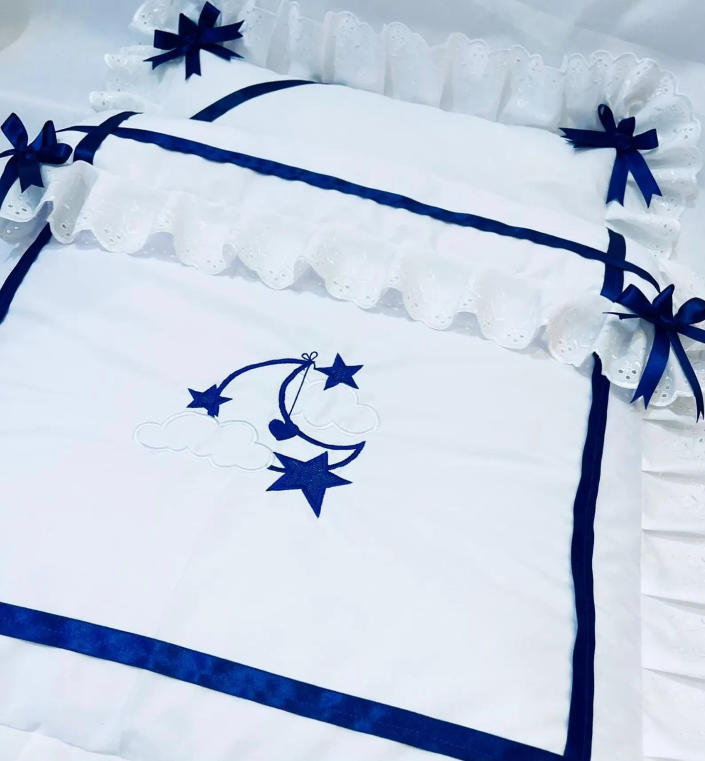 Moom & Stars  Pram quilt & Pillow set